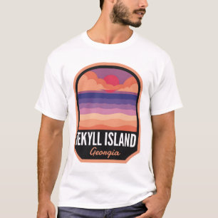 Jekyll Island Beach GA Retro Sunset T-Shirt