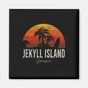 Jekyll Island Beach Georgia Ga Palms Vacation Surf Magnet