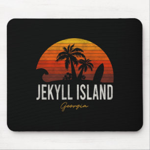 Jekyll Island Beach Georgia Ga Palms Vacation Surf Mouse Pad