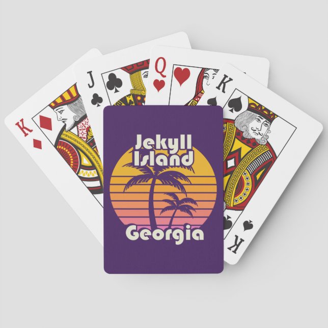 Jekyll Island Beach Georgia Playing Cards (Back)