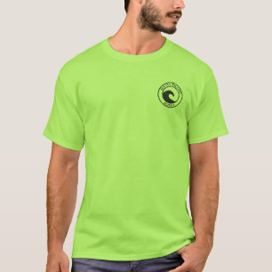 Jekyll Island Black Ocean Wave Circle Design T-Shirt
