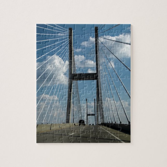 Jekyll Island Cable Bridge Jigsaw Puzzle (Vertical)