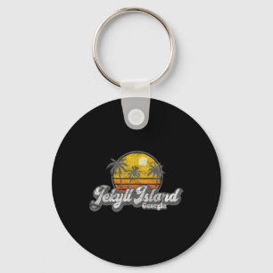 Jekyll Island Ga 70's Retro Fishing Boating Beach  Key Ring