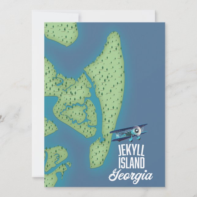 Jekyll Island Georgia USA map (Front)