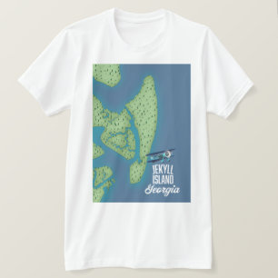 Jekyll Island Georgia USA map T-Shirt
