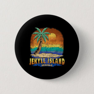 Jekyll Island Georgia Vintage Distressed Souvenir 6 Cm Round Badge