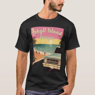 Jekyll Island Retro Beach Vacation Souvenir Georgi T-Shirt