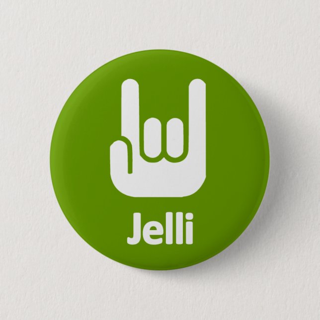 Jelli Rock Hands 6 Cm Round Badge (Front)