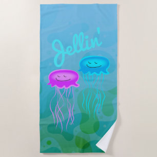 Jellin' Jelly Fish Beach Towel