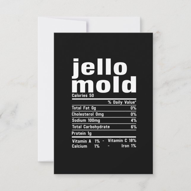 Jello Mould Nutrition Facts Family Matching Christ Thank You Card (Front)
