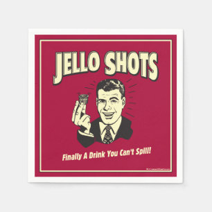Jello Shots: Drink You Can't Spill Napkin