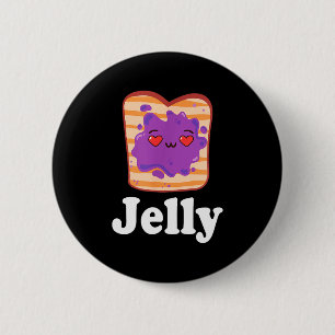 Jelly & Peanut Butter Valentine Him & Her 6 Cm Round Badge