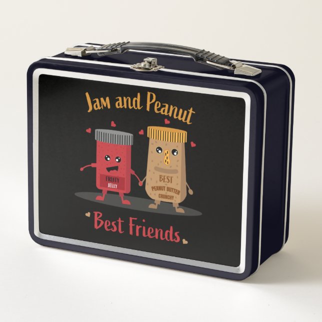 Jelly And Peanut Butter Sandwich Foodies Metal Lunch Box (Front)