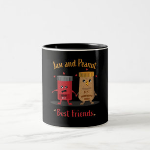 Jelly And Peanut Butter Sandwich Foodies Two-Tone Coffee Mug