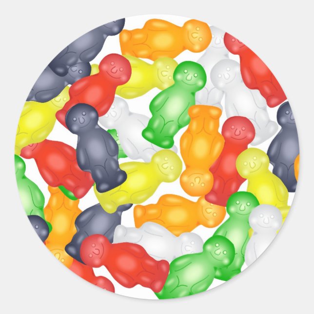 Jelly Babies Classic Round Sticker (Front)