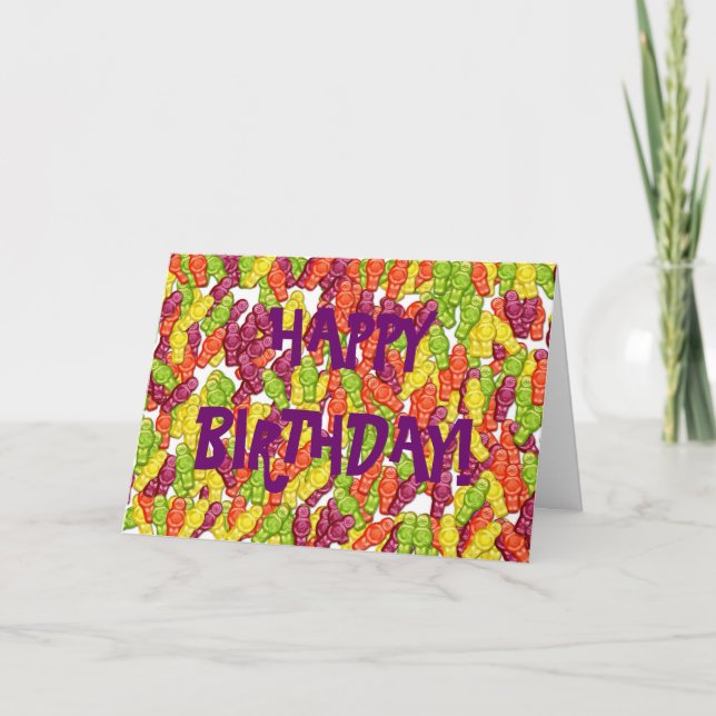 jelly baby collage, HAPPYBIRTHDAY! Card (Front)