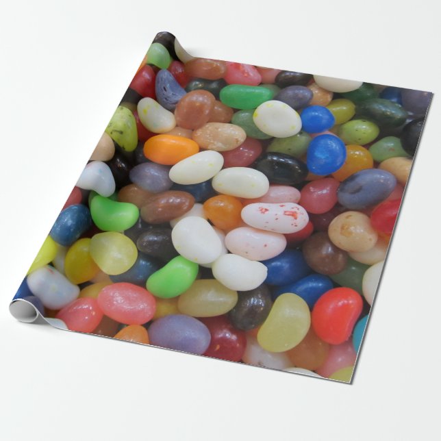Jelly Bean black blue green Candy Texture Template Wrapping Paper (Unrolled)