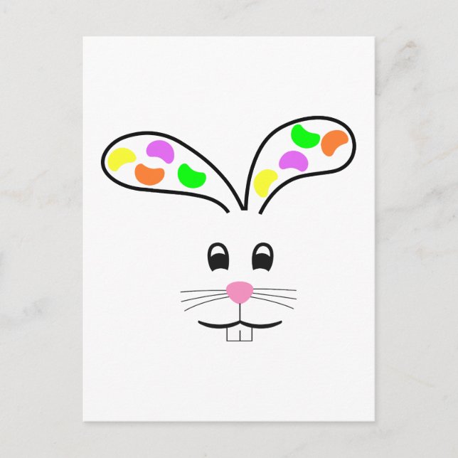 JELLY BEAN BUNNY POSTCARD (Front)