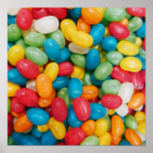 Jelly Bean Candies Colourful Poster