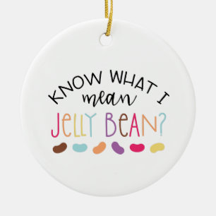 Jelly Bean Ceramic Ornament