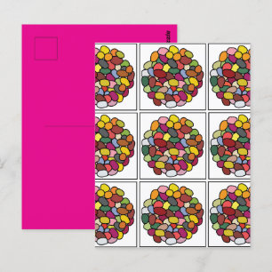 Jelly Bean Colourful Jelly Bean Postcard