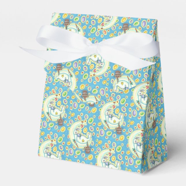 JELLY BEAN DREAMS, EASTER BUNNY TENT FAVOR BOX (Front Side)