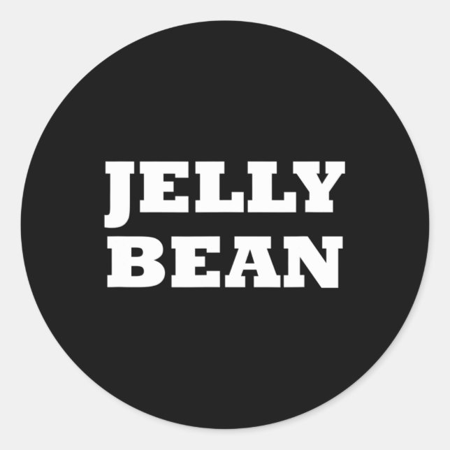 Jelly Bean Halloween Easy Costume Cute Fun Party  Classic Round Sticker (Front)