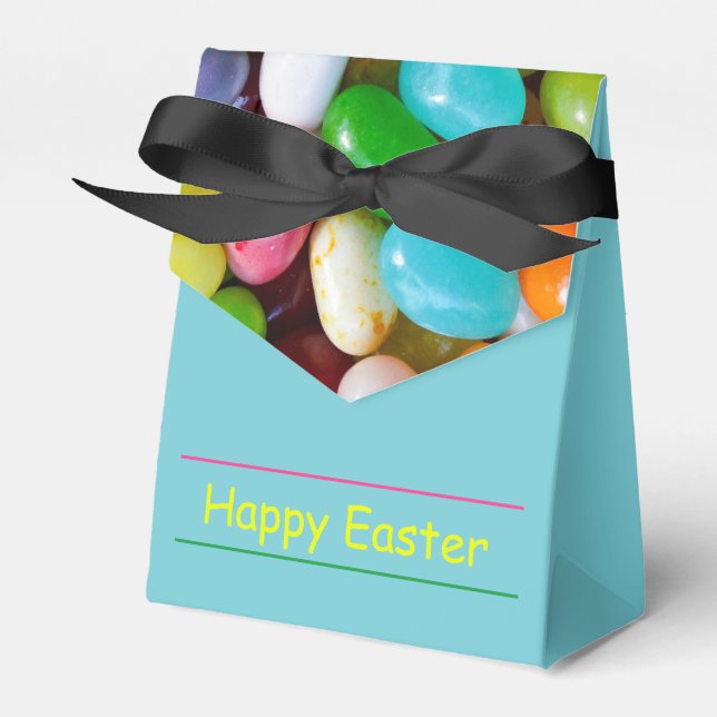 Jelly Bean Happy Easter Tent Favour Box (Front Side)