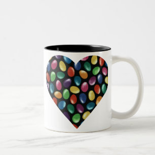Jelly Bean Heart Two-Tone Coffee Mug