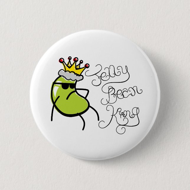 Jelly Bean King 6 Cm Round Badge (Front)