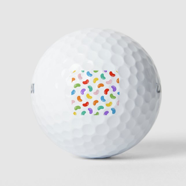 Jelly Bean Pattern Print Golf Balls (Front)
