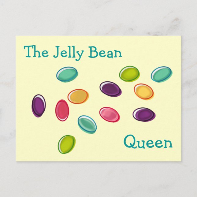 Jelly Bean Queen Easter Card (Front)