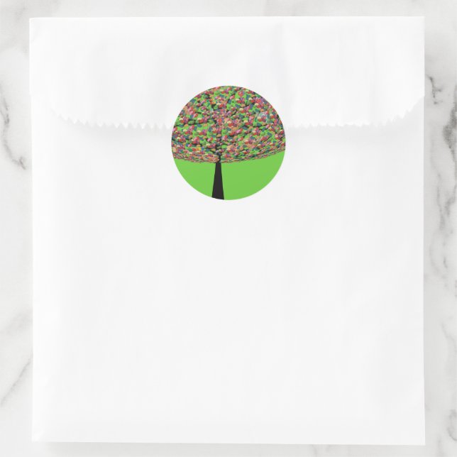 Jelly Bean Tree Classic Round Sticker (Bag)