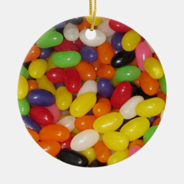 Jelly Beans Ceramic Ornament (Front)