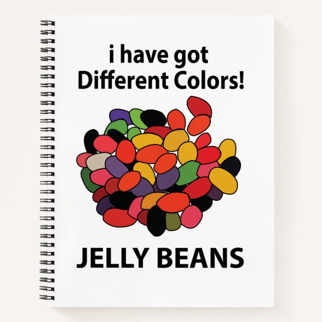 Jelly Beans Colourful Funny Jelly Beans  Notebook (Front)