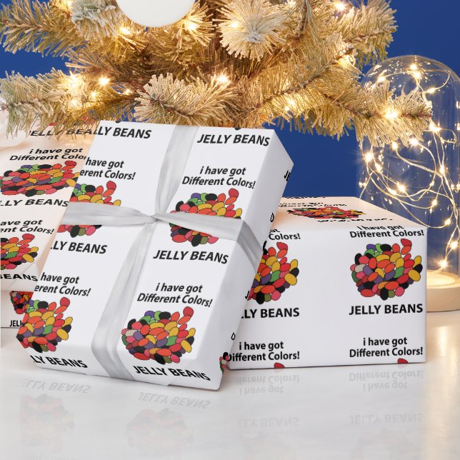 Jelly Beans Colourful Funny Jelly Beans Wrapping Paper (Holidays)
