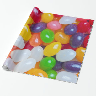 Jelly Beans - Jellybeans Easter Bean Background Wrapping Paper