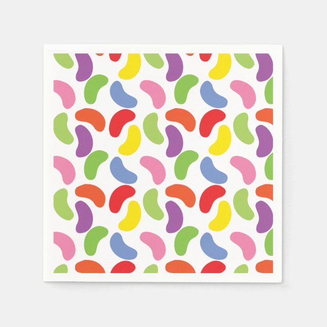 Jelly Beans Pattern Colourful Cute Napkin (Front)