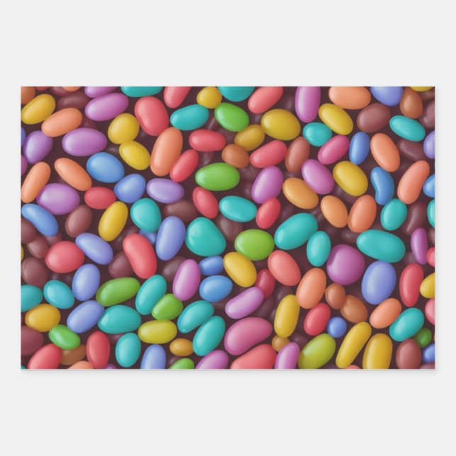 Jelly Beans Wrapping Paper Sheet (Front)