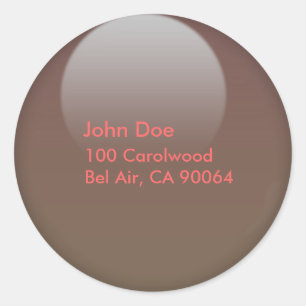 Jelly chocolate brown button envelope sealers classic round sticker