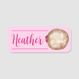 Jelly Doughnut Doughnut Shop Bakery Pastry Chef Fo Name Tag