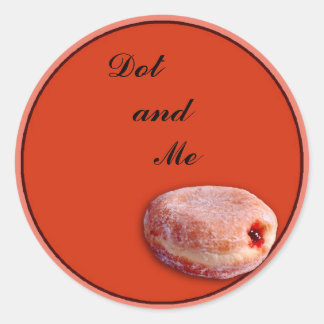Jelly Filled Doughnut Classic Round Sticker