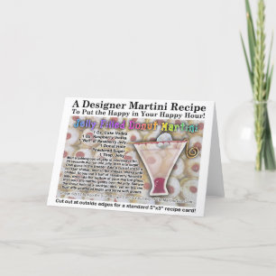 Jelly Filled Doughnut Martini Recipe Greeting Card