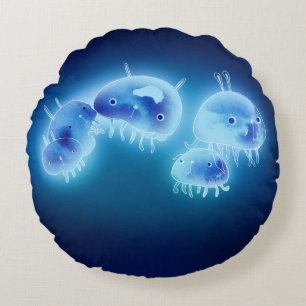 Jelly fish 2013 round cushion