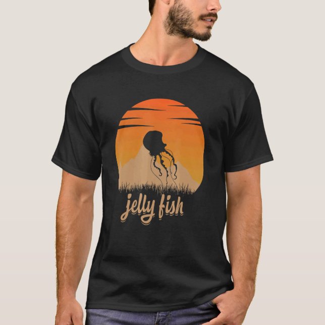 Jelly Fish Animal Hot In The Mounta In Nature T-Shirt (Front)