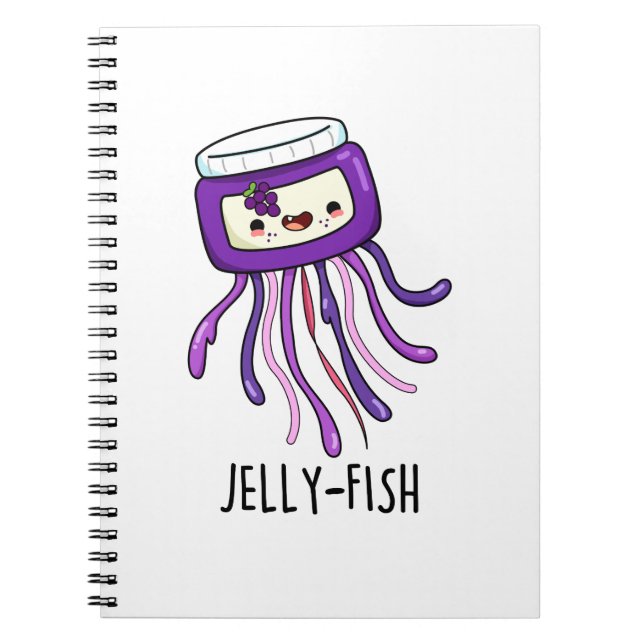Jelly-fish Funny Jelly Jar Pun  Notebook (Front)