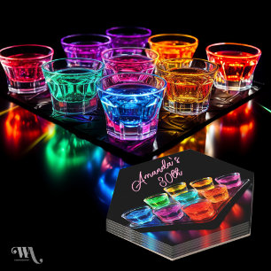 Jelly Shots Adult Cocktail Birthday Paper Coaster