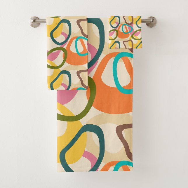 Jelly Squares  Bath Towel Set (Insitu)