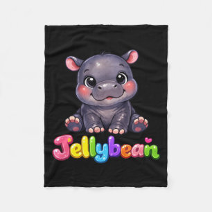 Jellybean baby hippo shirt  fleece blanket