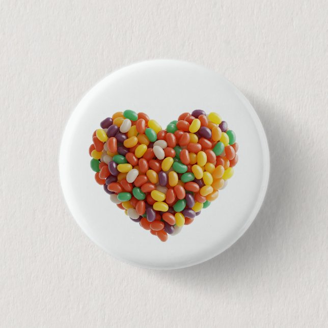 Jellybeans Heart 3 Cm Round Badge (Front)